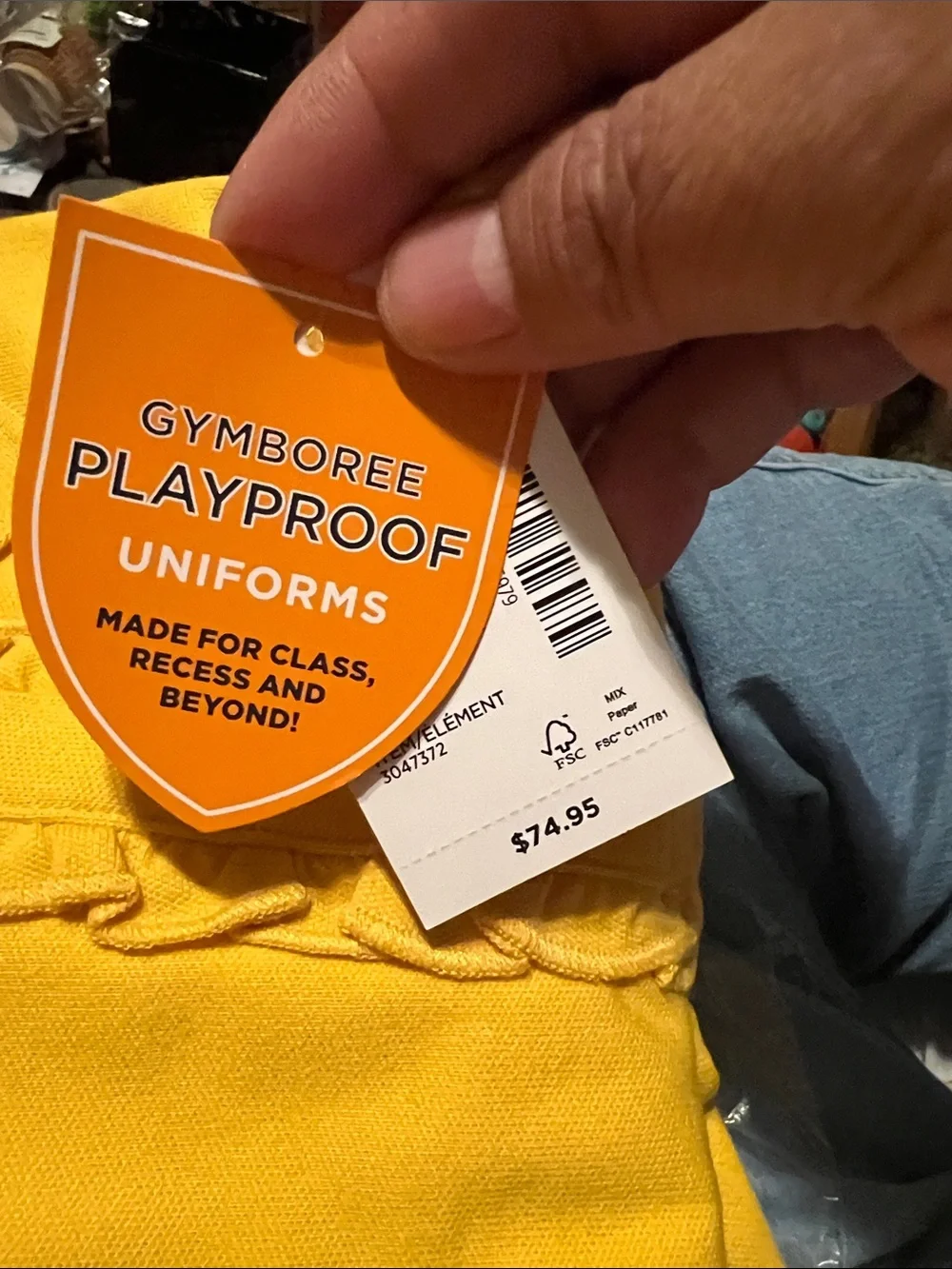 Gymboree Yellow Polo with Polka-Dot Trim